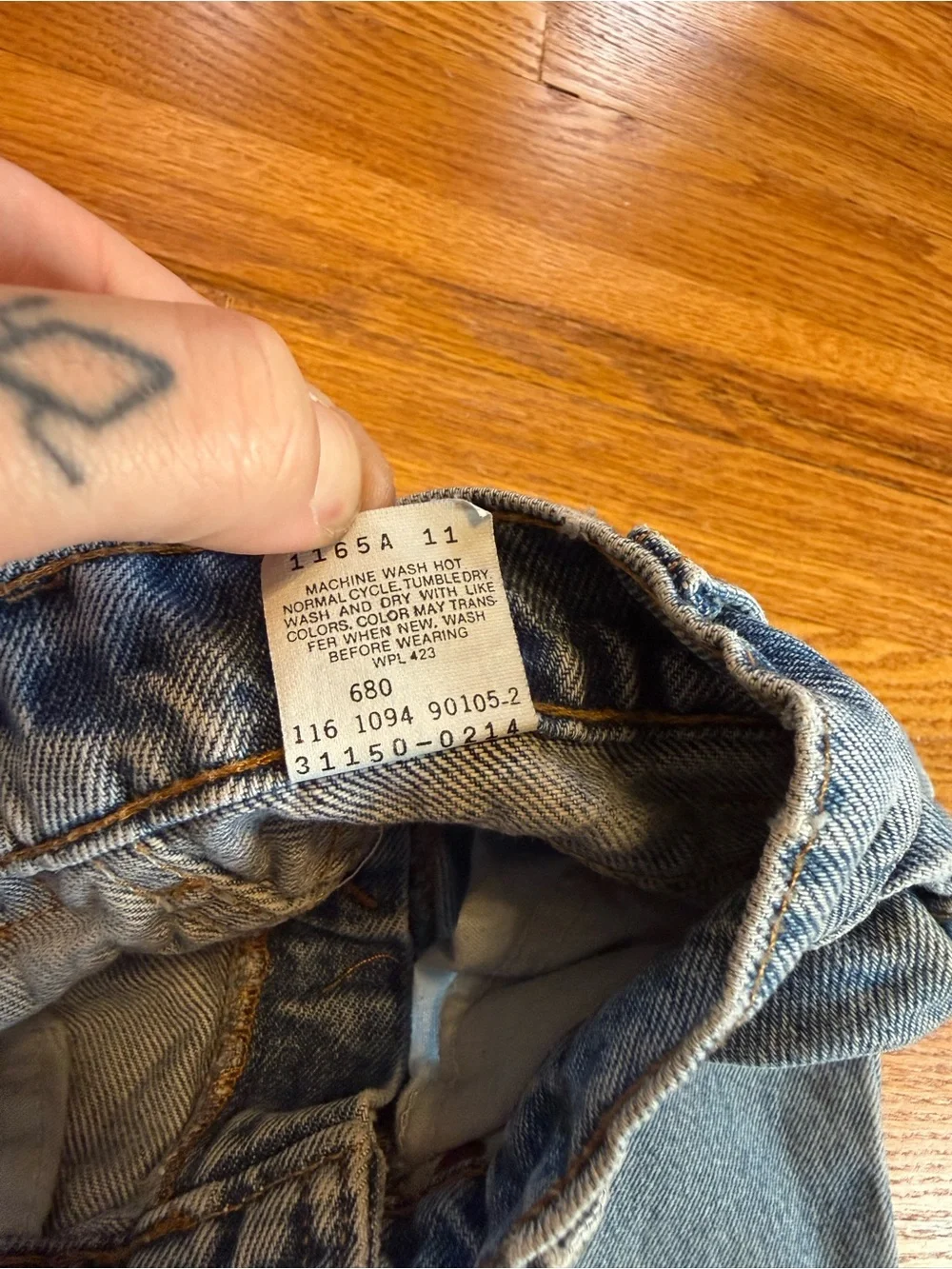 Vintage 80s 90s Levi’s Jeans, Orange Tab Pants (Kids Youth Size 5) 31150-0214